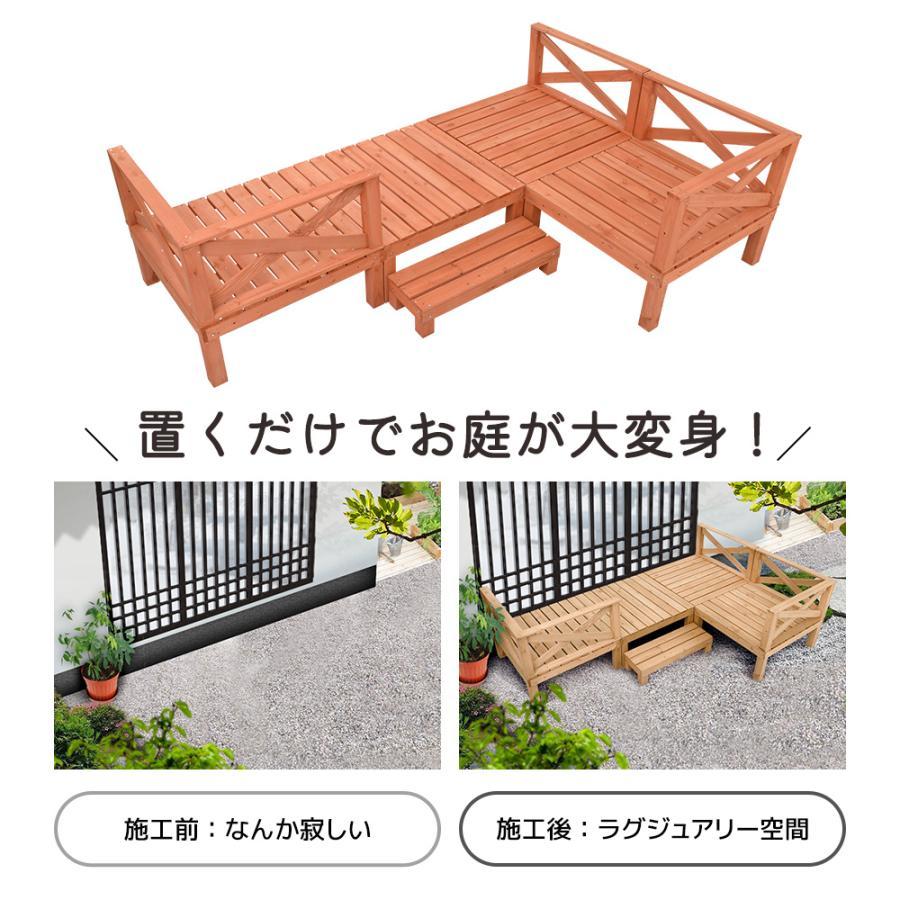 全ストア5%OFFクーポン利用！】ウッドデッキ 天然木 キット 8点セット1