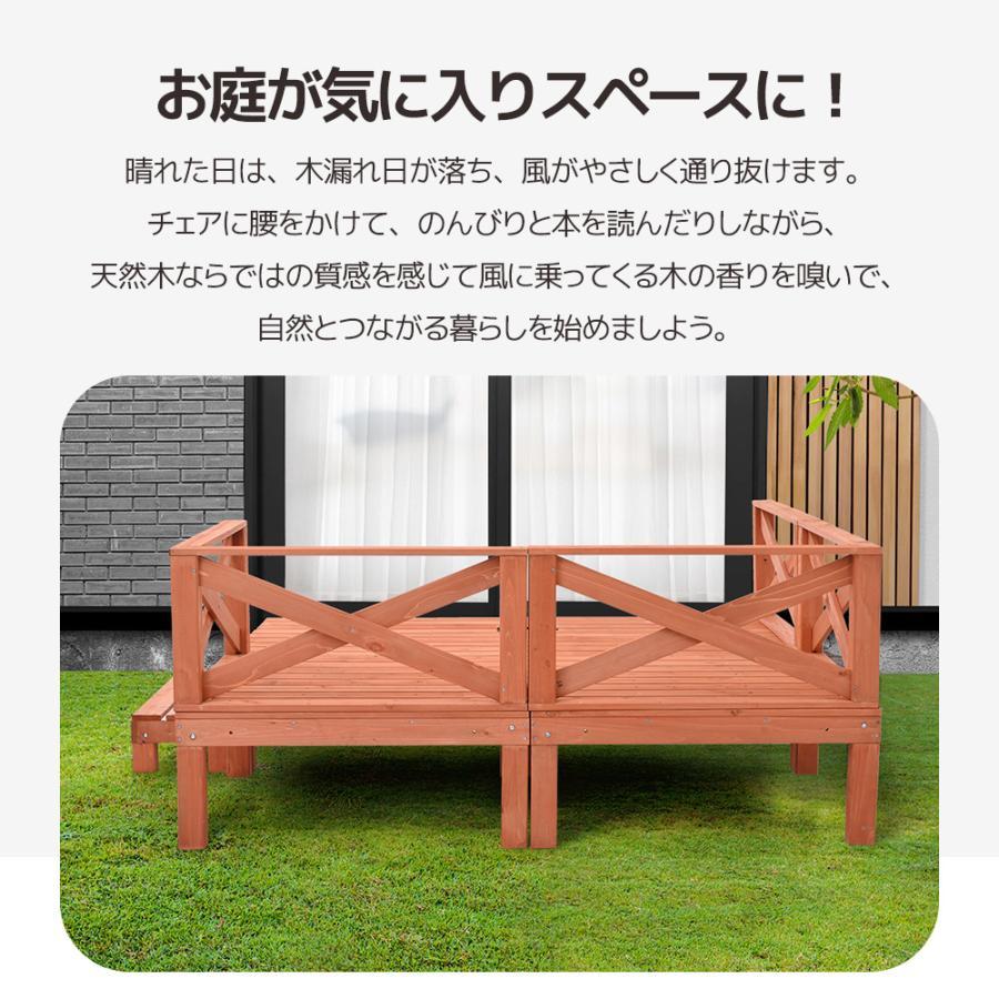 全ストア5%OFFクーポン利用！】ウッドデッキ 天然木 キット 8点セット1