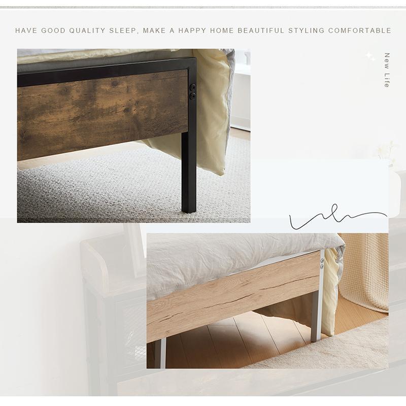 特別価格！】ベッドフレーム ダブル パイプベッド コンセント付き 宮