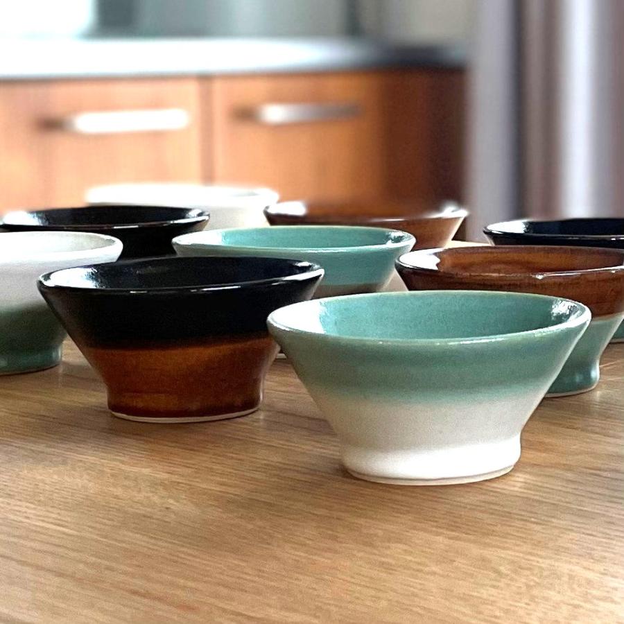 益子焼／2tone／飯碗230ml／陶器／ツートーン／おしゃれ／可愛い