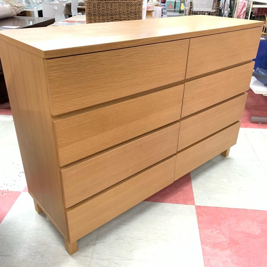 無印良品（MUJI） 中古 人気店舗近郊送料格安 120cm幅 オーク材 4段8口