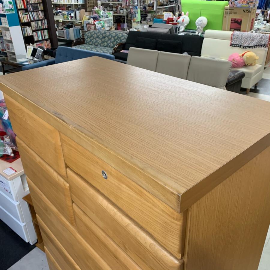 中古 店舗近郊送料格安 サンコウ 6段チェスト 整理タンス ナチュラル