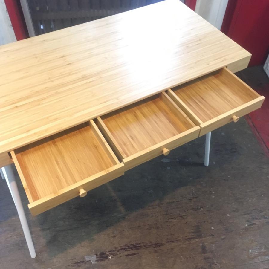イケア（IKEA） 【中古】 リルオーセン 竹製デスク 幅102cm Mikael