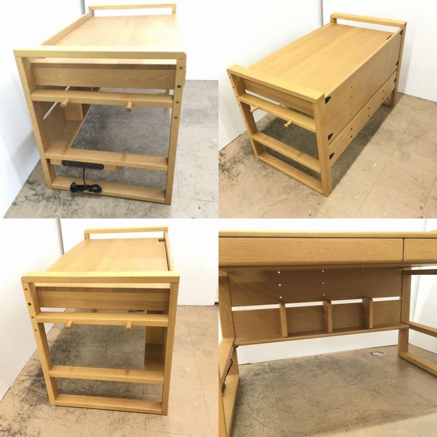 浜本工芸 中古 学習机3点セット 8000デスクユニット+DSC-4104Bチェア+