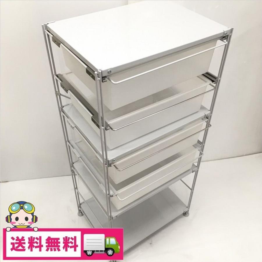 無印良品（MUJI） 中古 人気 スチールユニットシェルフ グレー 4段＋