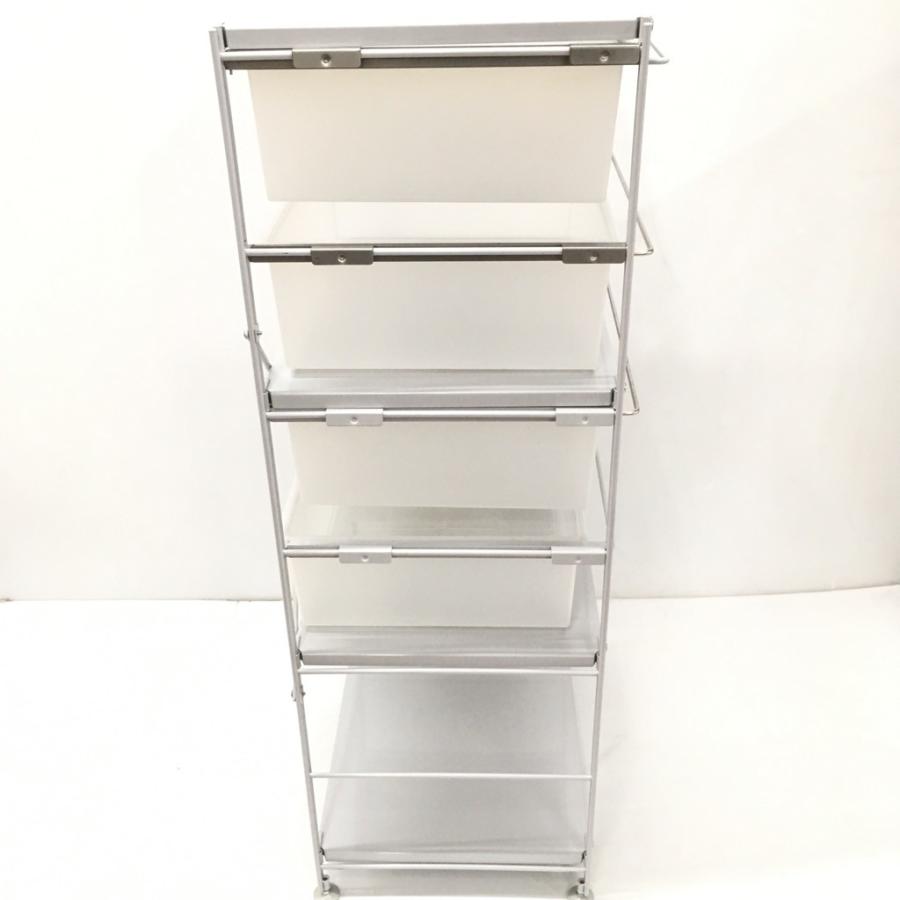 無印良品（MUJI） 中古 人気 スチールユニットシェルフ グレー 4段＋