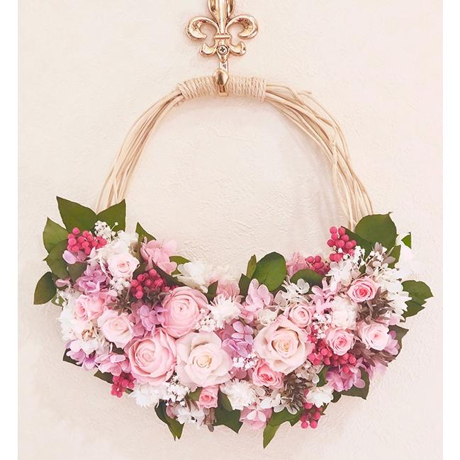 リースブーケ プリザーブドフラワー 結婚式 ウェディングブーケ 壁掛け