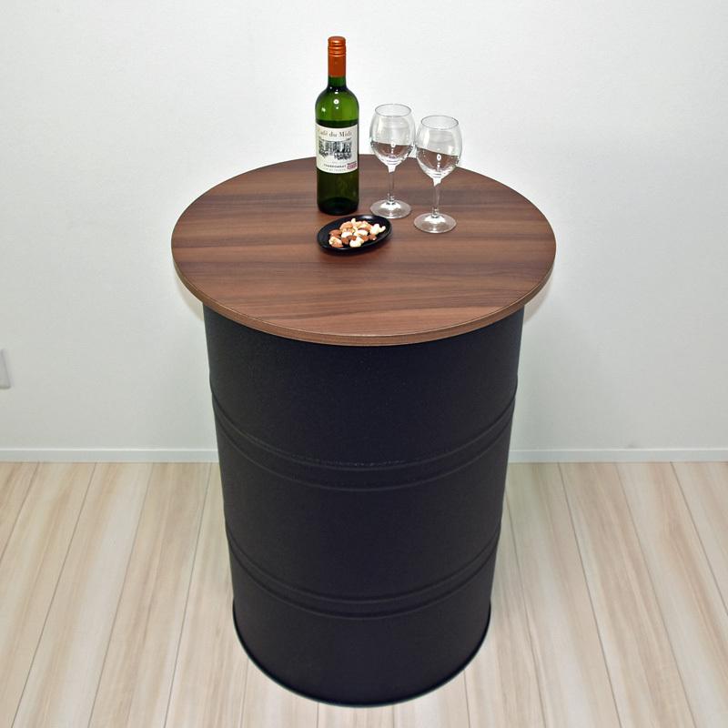 ドラム缶テーブルDRM930 D65×H93cm 立ち飲みテーブル バーテーブル