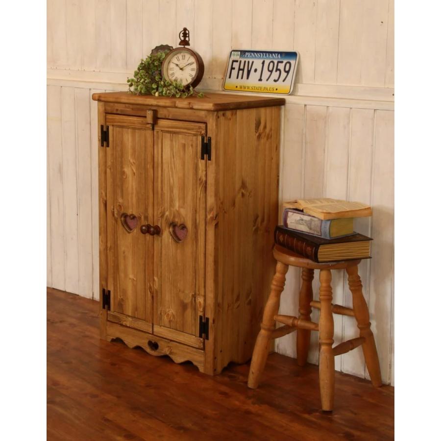 ハート キャビネット L オーダーメイド カントリー家具 完成品 選べる