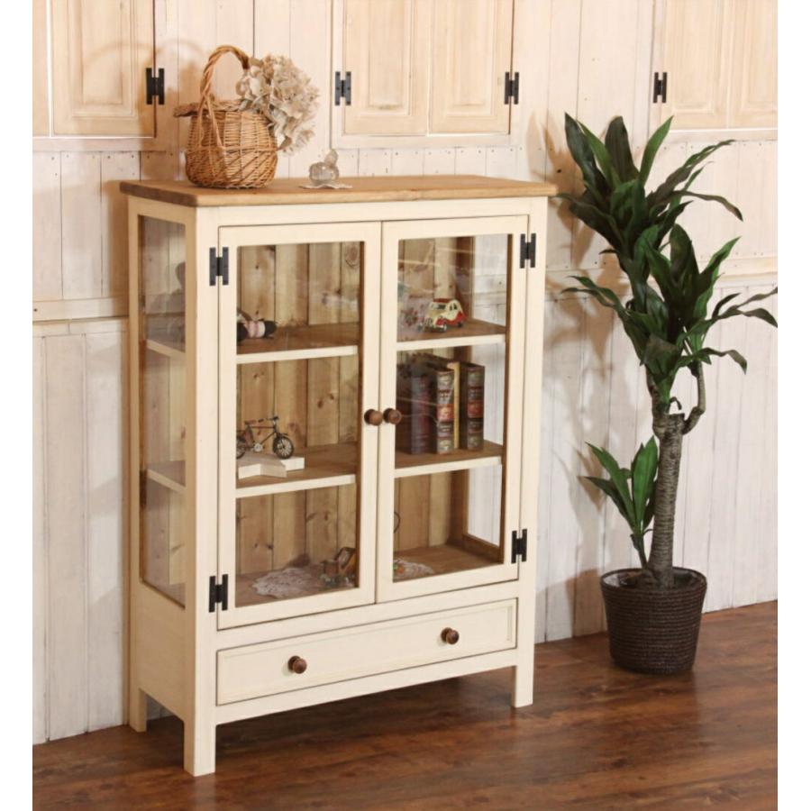 日本製】NC・ガラスキャビネット・W900 電話台 FAX台 収納台