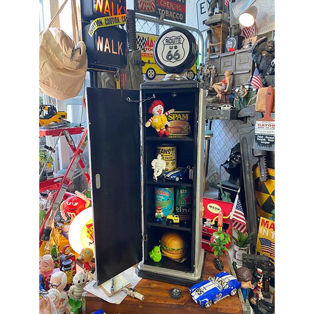 ルート66 ガスポンプ型キャビネット CDタワー （シルバー