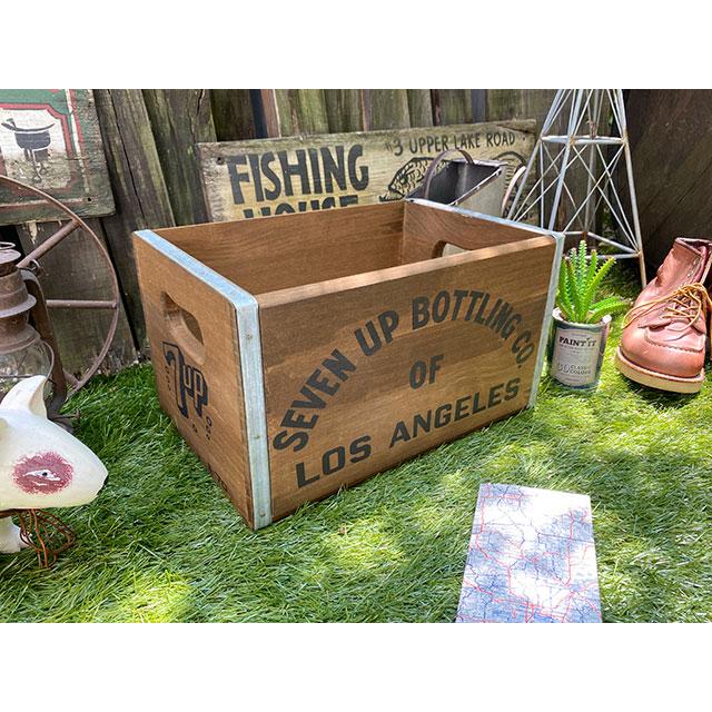 7UP木箱 クレートボックス □ アメリカン雑貨 アメリカ雑貨