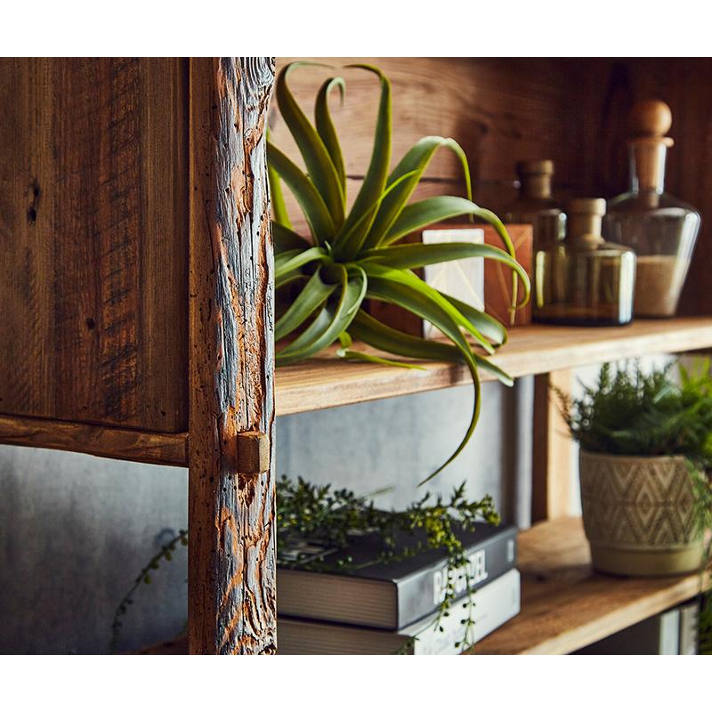 シェルフ 収納棚 本棚 幅106 アンティーク レトロ 無垢 天然無垢