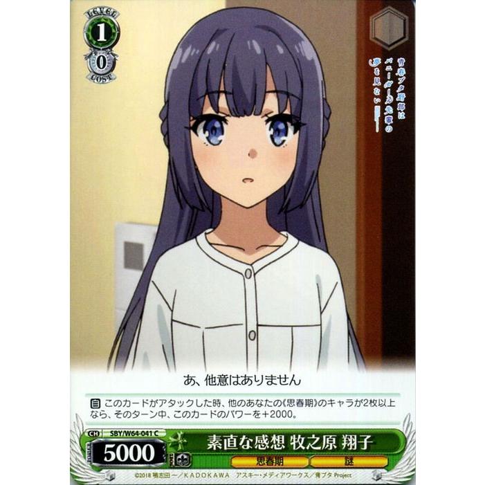 ヴァイスシュヴァルツ 青春ブタ野郎はバニーガール先輩の夢を見ない