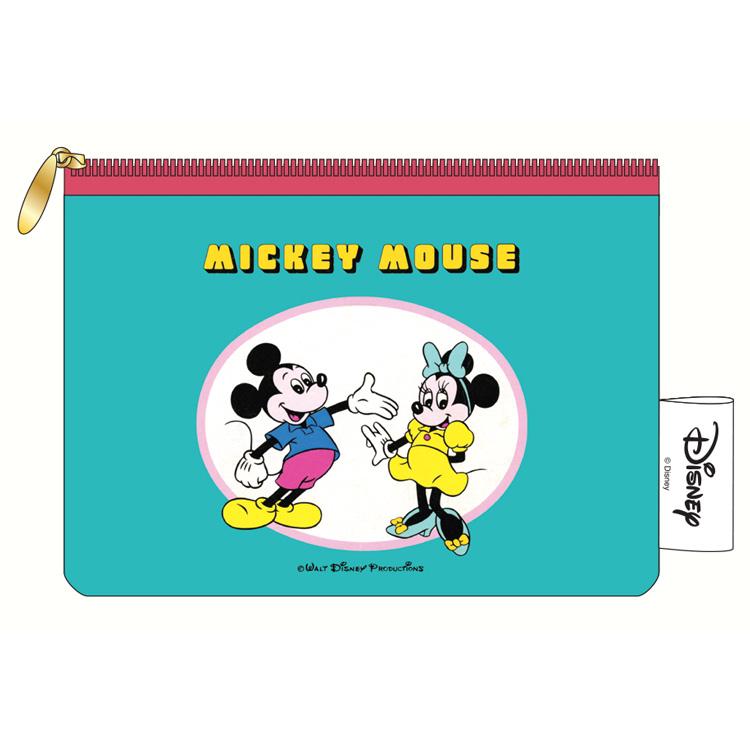 ミッキーマウス ミニポーチ ミントグリーン Retro Art Collection