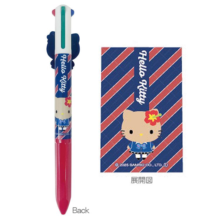 ハローキティ マスコット付き 4色ボールペン ブレザー ギャルキティ