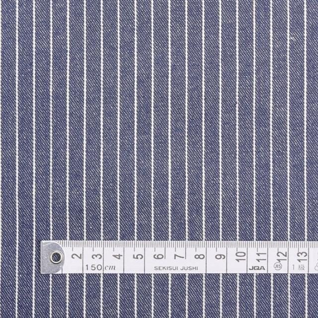 ピンストライプ・インディゴ ヒッコリー生地 入園入学 入園準備 入学