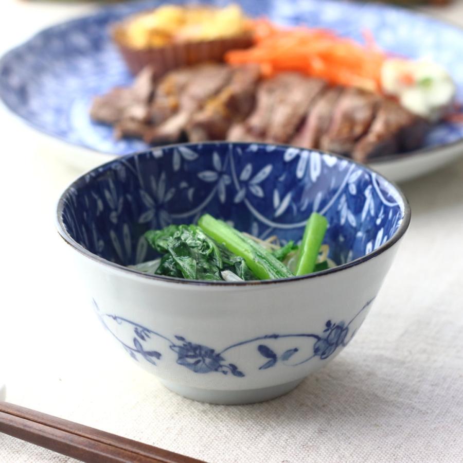 藍華 お浸し小鉢 12cm 日本製 美濃焼 3.8多用丼 青 ブルー 青い皿 藍染