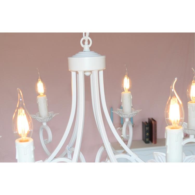 天井照明 シャンデリア 6灯 リリィ6Mホワイト 6畳 8畳 アイアン