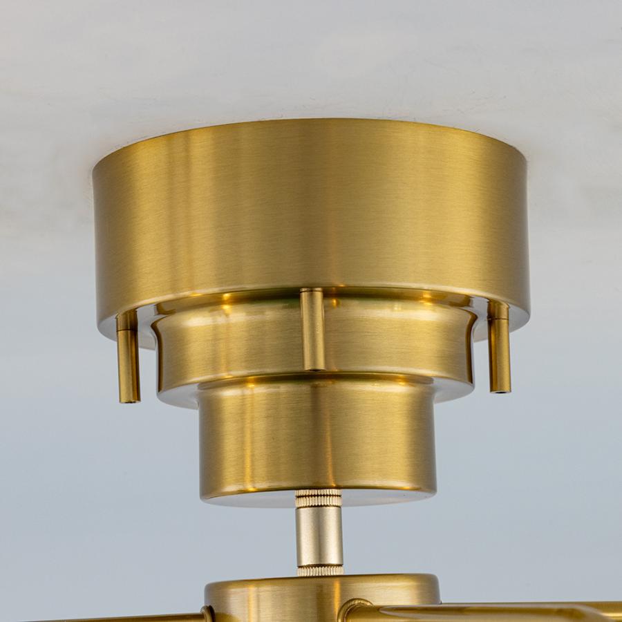 シーリングライト おしゃれ 4灯 LED 北欧 真鍮 ガラス クラック