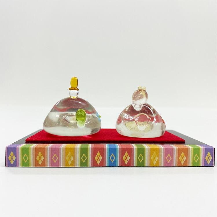 ガラス細工 ミニチュア 雛飾り-京花- 硝子細工 トンボ玉 雛壇 玄関