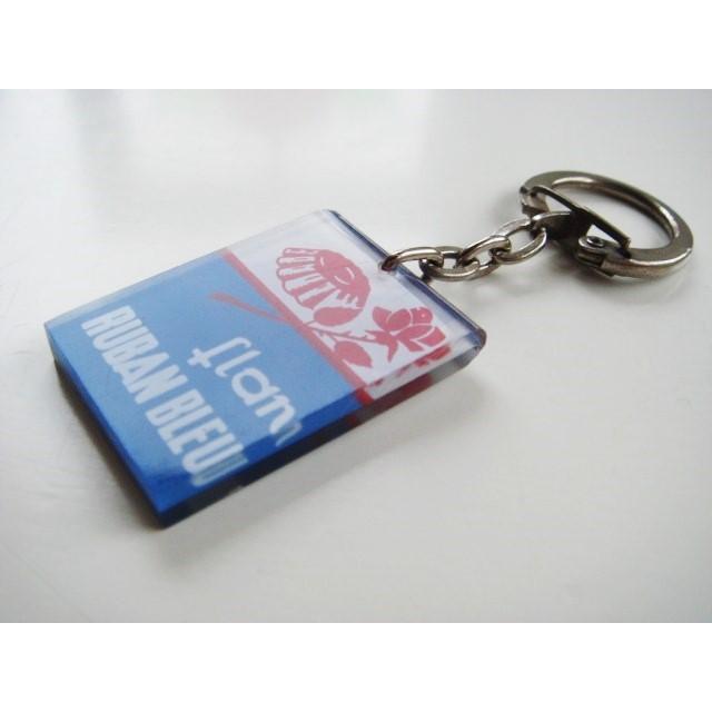 フレンチキーホルダー FLAN RUBAN BLEU デザート ヴィンテージ 薔薇