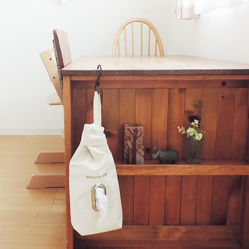 ボックスティッシュケース 倉敷帆布 4号キャンバス MOUNTAIN DA CHERRY