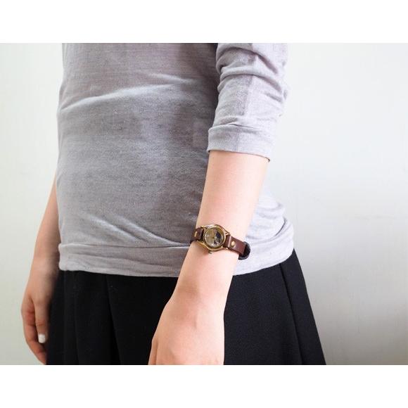 手作り腕時計 ハンドメイド 渡辺工房 レディースブラス シルバー数字