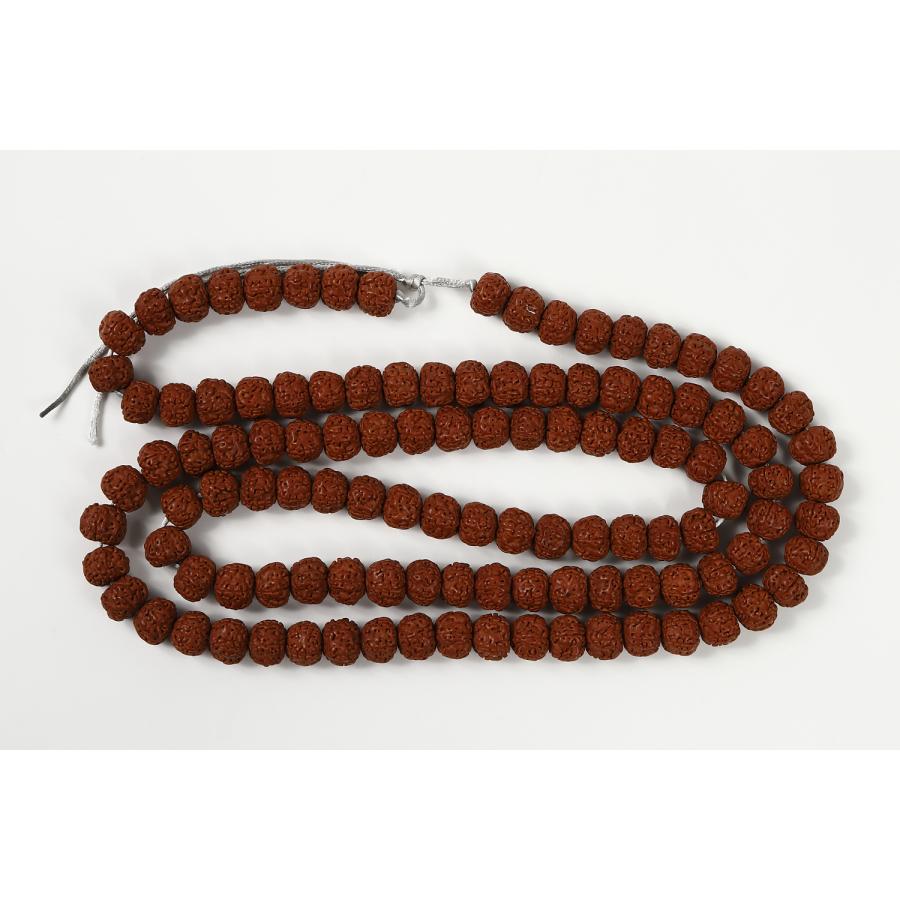 金剛菩提樹 10mm 108玉 ルドラクシャ 数珠 念珠 仏具 : クレストビーズ