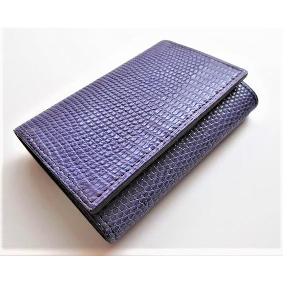 トカゲ 三つ折り 札入れ 切り目仕上げ : 革工房比留間 - 通販 - Yahoo