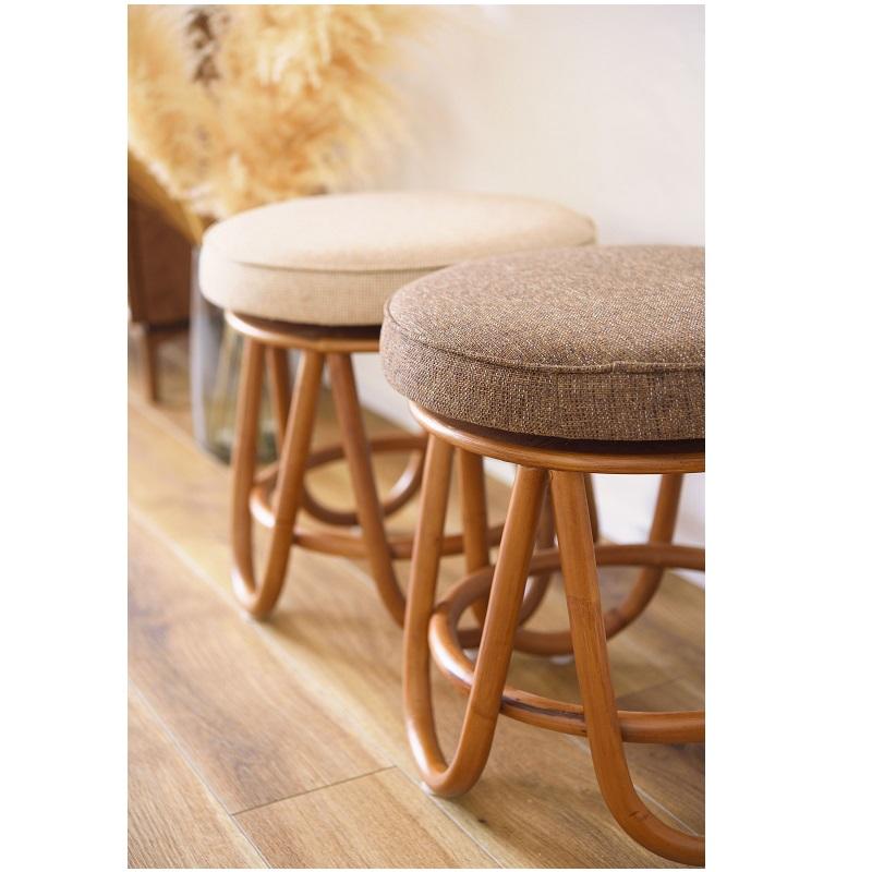 スツール 回転 丸 ラタンチェア おしゃれ ラウンド 回転式チェア 藤 円