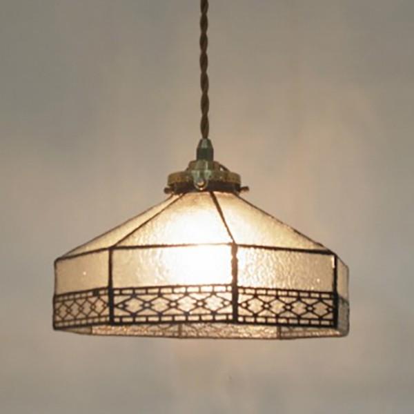 ペンダントライト ステンドグラス ガラス 1灯 LED対応 レトロ おしゃれ