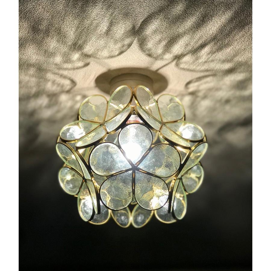 直付けシーリングライト 1灯 E26 電球付 ステンドグラス インテリア