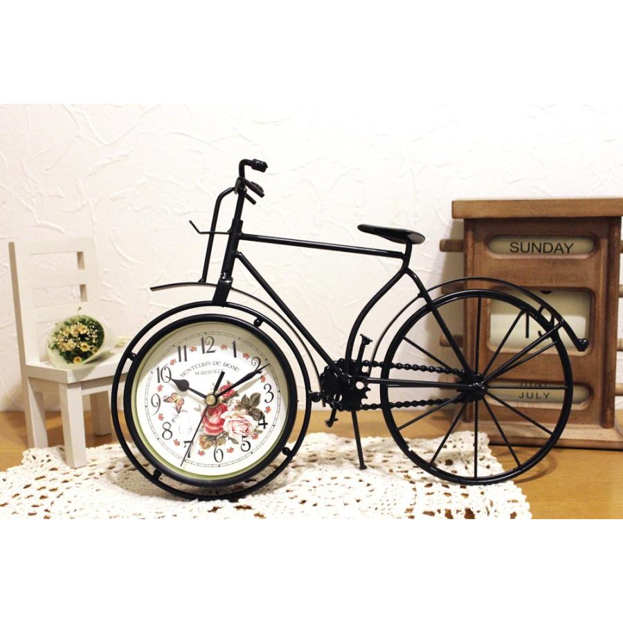 置時計 自転車 モチーフ 時計 レトロ アンティーク インテリア