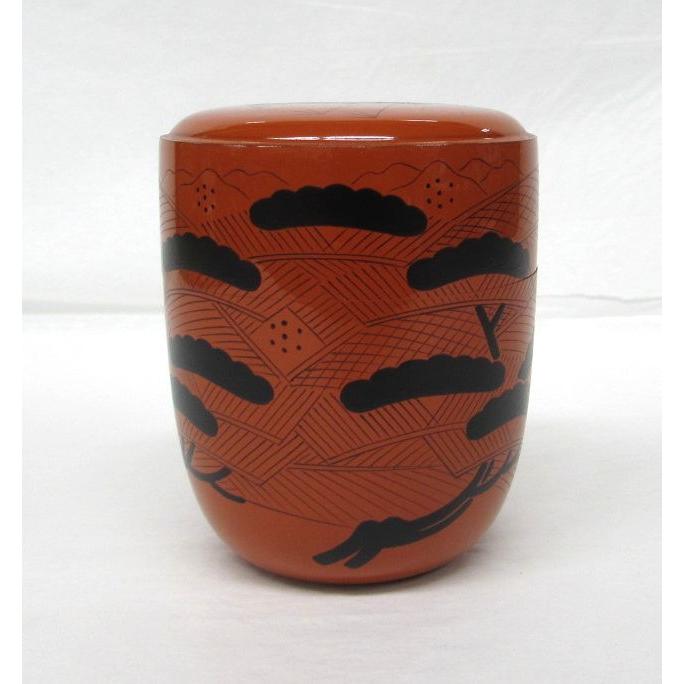 薄茶器 玄々斎好み写し 曙棗(蓬莱絵)・上 田中宗凌作 裏千家のお好みの