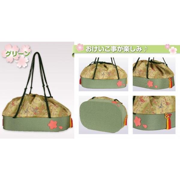 舞妓さんの巾着かご 【お取り寄せ商品】 ちりめん素材のお稽古バッグ