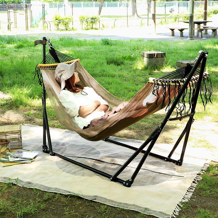 a.depeche（アデペシュ） 自立式 3way ハンモック 室内 屋外 一人用 5