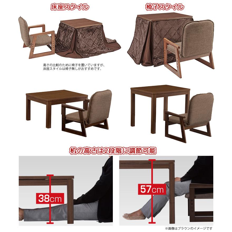 ユアサプライムス おひとり様用こたつ なごみ NGM-N69DLH(LGY) 69×55