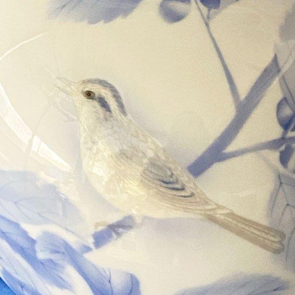 宮内庁御用達 深川製磁 有田焼 花瓶 官窯染付 鳥 白磁 藍絵 特大 花入