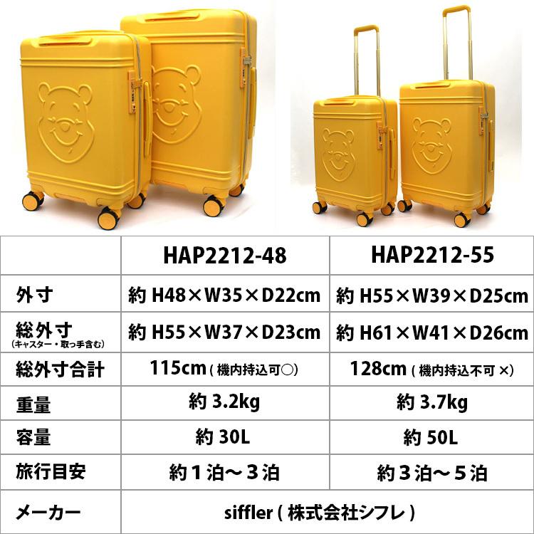 ハピタス ディズニー スーツケース キャリーバッグ くまのプーさん