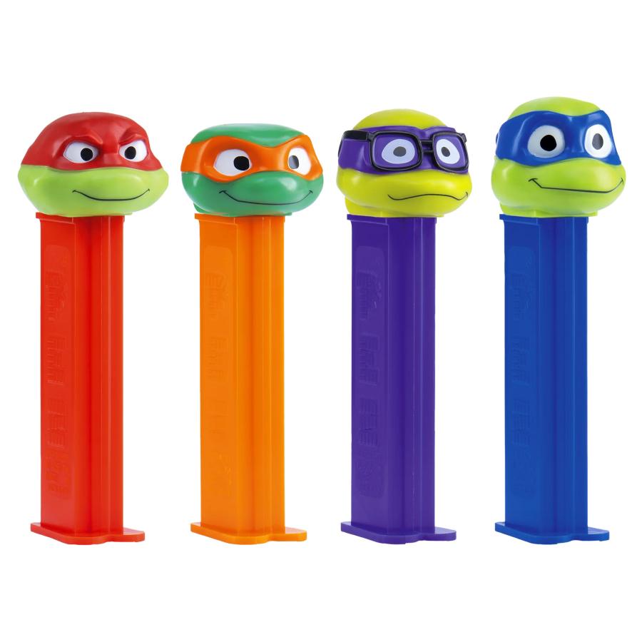 PEZ ペッツ ニンジャ・タートルズ、4種セット、2025年版、袋入り TMNT
