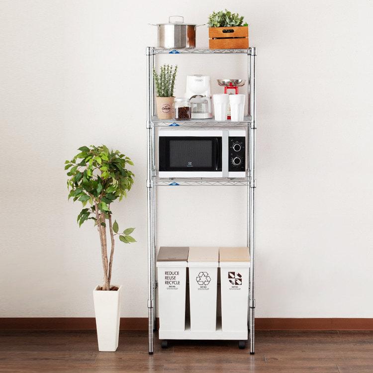 DOSHISHA（ドウシシャ） 冷蔵庫ラック 幅60 キッチンラック スリム