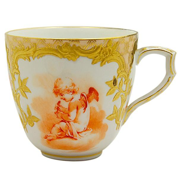 KPM ベルリン王立磁器製陶所 金彩カップ＆ソーサー : アンティーク慈光