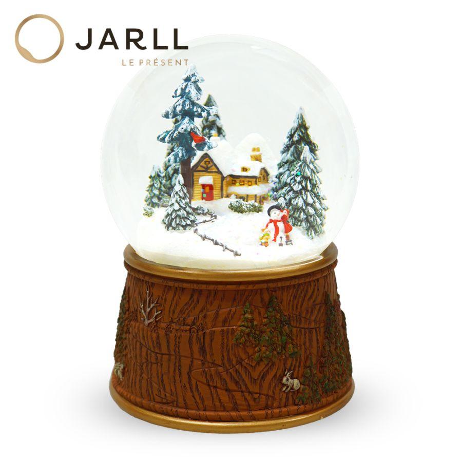 JARLL】スノードーム クリスマス 森のスノーハウス 高級 オルゴール
