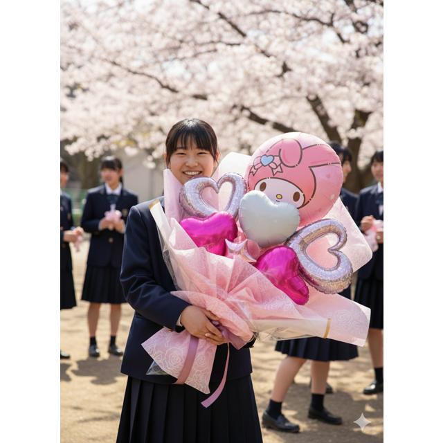 数量限定！マイメロBIGバルーンバンチ サンリオ マイメロ バルーン花束