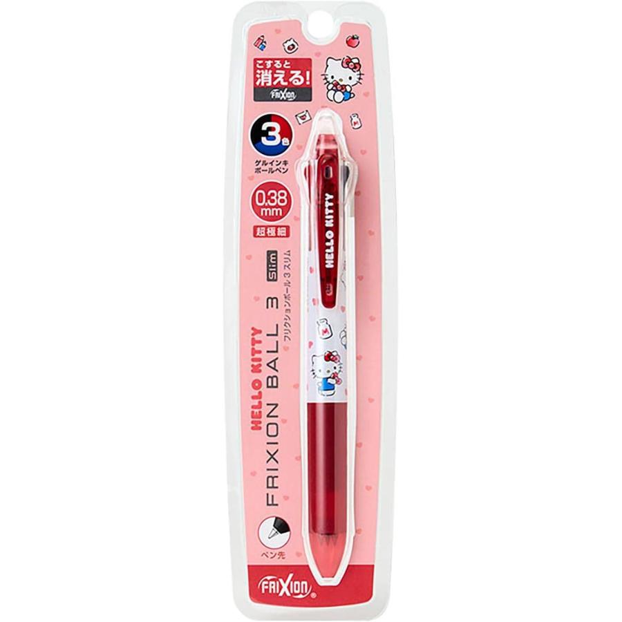 ハローキティ キティ フリクションボール 3色ボールペン 0.38 : 杏仁