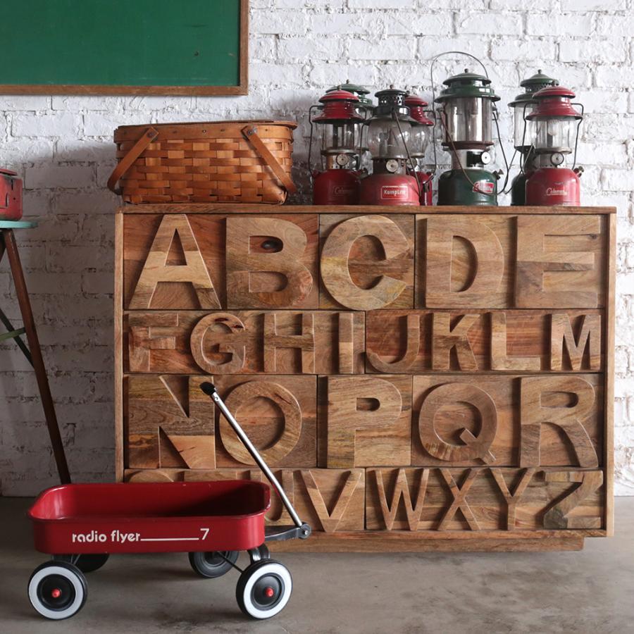 チェスト キャビネット アルファベット ドロワーチェスト 収納棚 棚