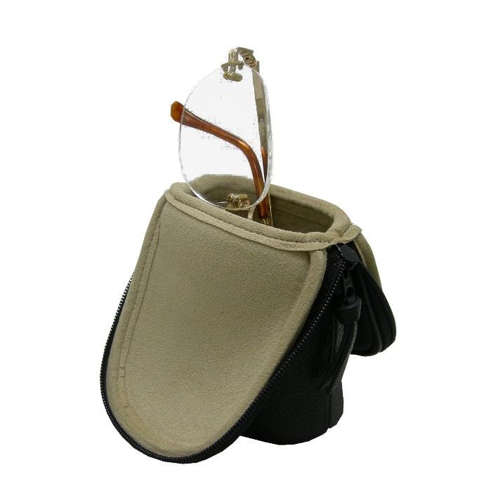 スタンドにもなる眼鏡ケース ブラック 二宮五郎商店 : 青山貿易