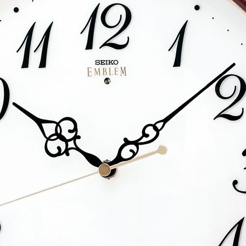 エンブレム 壁掛け時計 セイコー 電波 静音 電波時計 掛時計 クロック