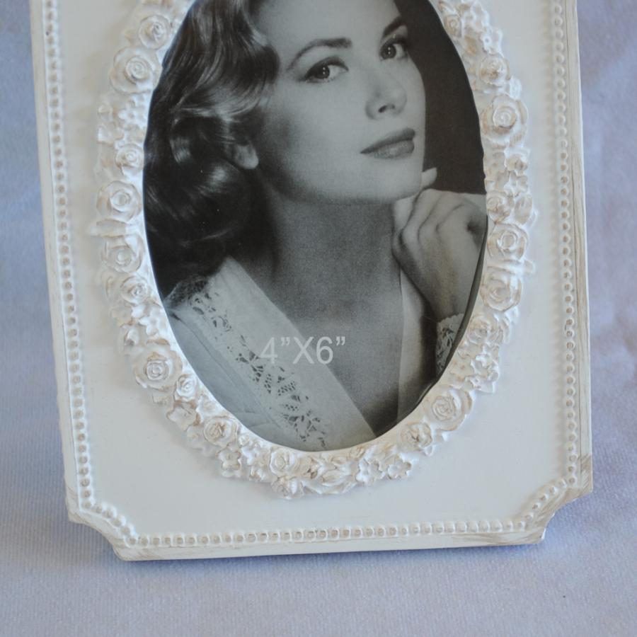 リボンフォトフレーム フォトフレーム 写真立て 可愛い ホワイト